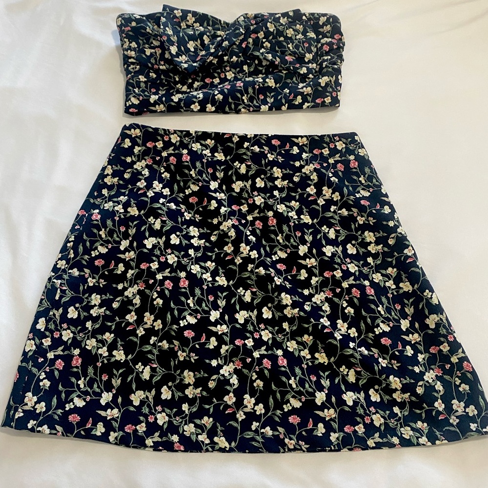 Floral 2 Piece Skirt Set